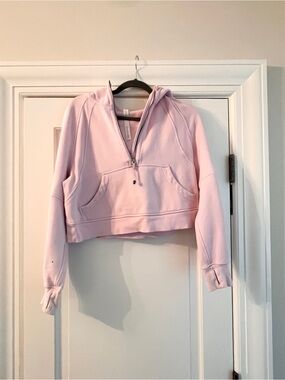 lululemon athletica Cropped Half-Zip Hoodie in Light Pink